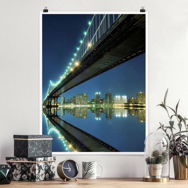Quadri di New york Ponte di Manhattan astratto