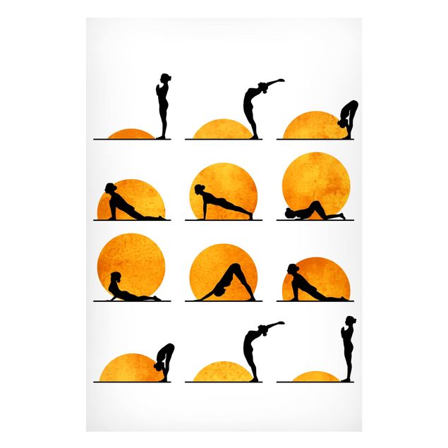 Riproduzioni quadri Yoga - Saluto al sole