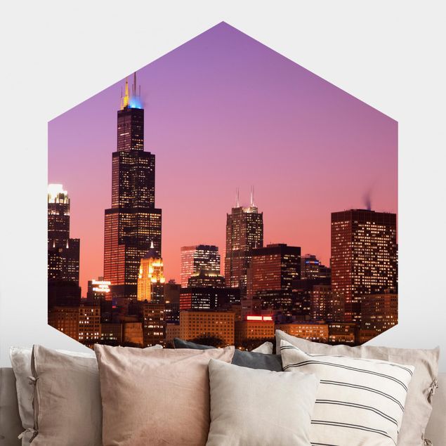 Carte da parati adesive Chicago Skyline di