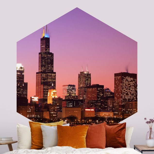 Carta da parati moderna Chicago Skyline di