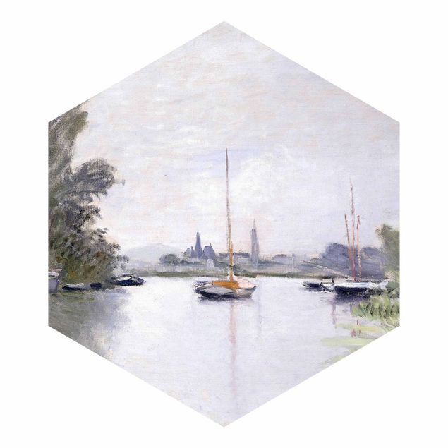 Carta da parati con paesaggi Claude Monet - Argenteuil vista dal piccolo braccio della Senna