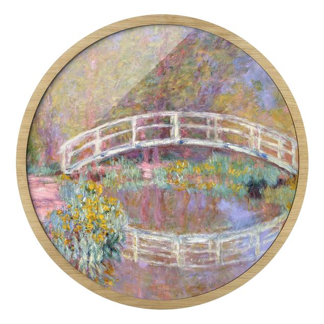 Quadri con cornice con fiori Claude Monet - Ponte del giardino di Monet