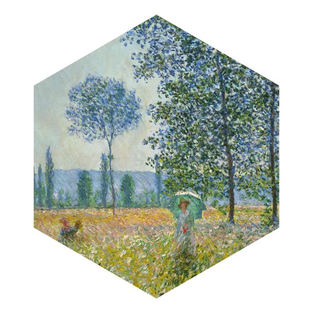 Carte da parati moderne Claude Monet - Campi in primavera