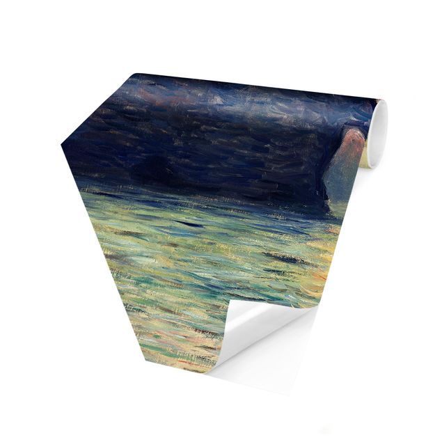 Carta da parati mare Claude Monet - La scogliera, Étretat, tramonto