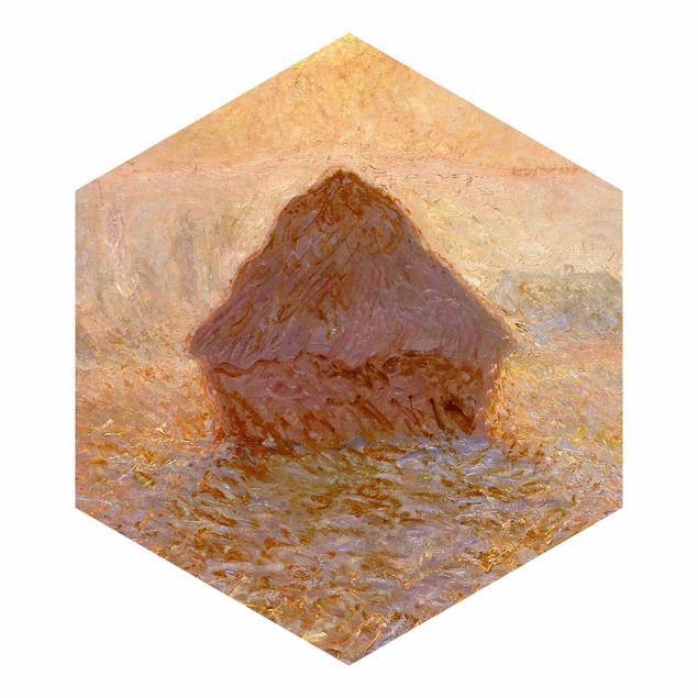 Carta da parati moderne Claude Monet - Un pagliaio nella nebbia