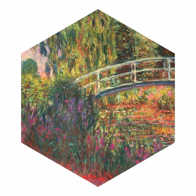 Carte da parati moderne Claude Monet - Ponte giapponese nel giardino di Giverny