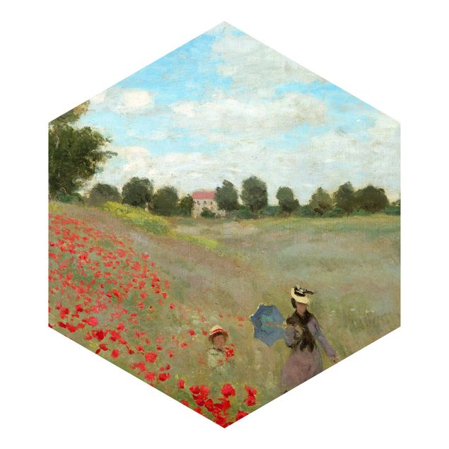 Carte da parati moderne Claude Monet - Campo di papaveri vicino ad Argenteuil