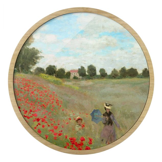 Quadri con cornice con fiori Claude Monet - Campo di papaveri vicino ad Argenteuil