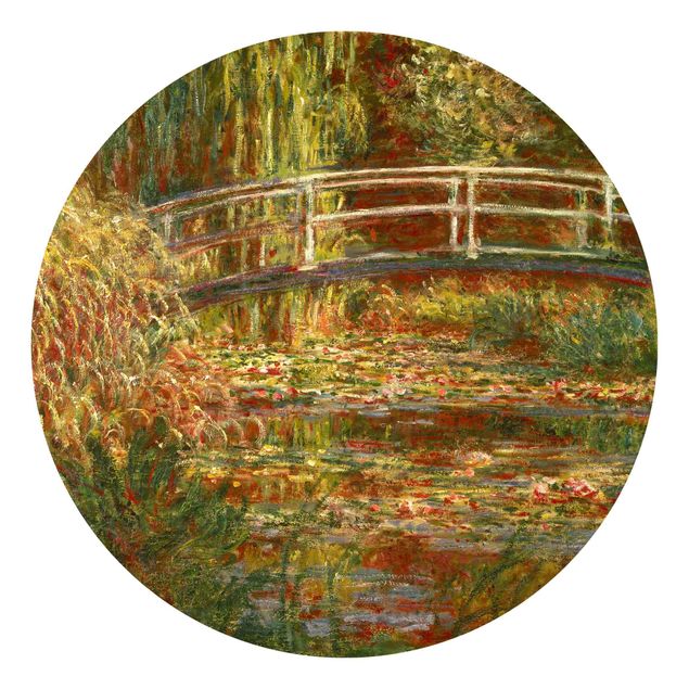 Stile artistico Claude Monet - Stagno di ninfee e ponte giapponese (Armonia in rosa)