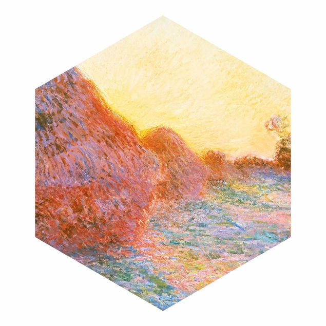 Carte da parati moderne Claude Monet - Un pagliaio alla luce del sole