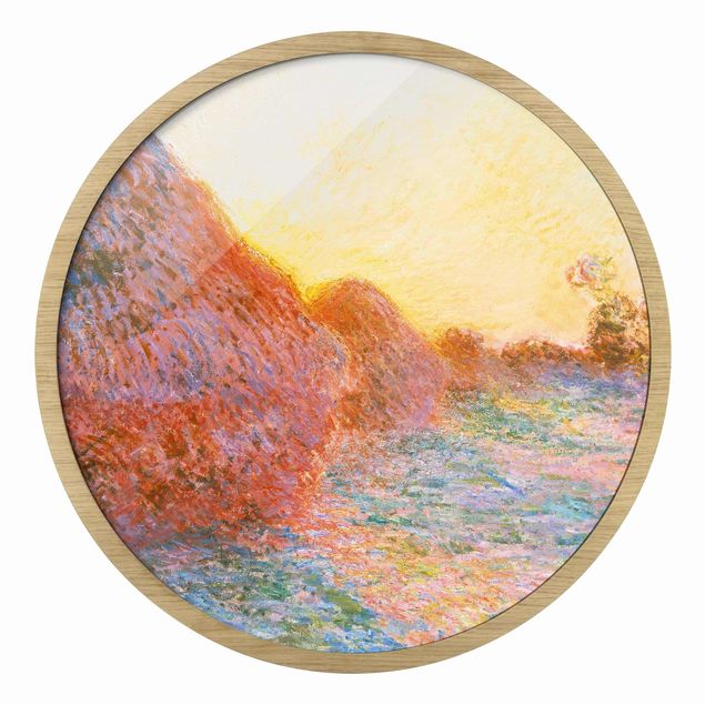 Quadri con cornice riproduzioni Claude Monet - Un pagliaio alla luce del sole
