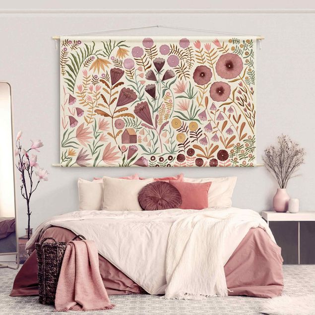 arazzo da parete moderno Claudia Voglhuber - Mare di fiori