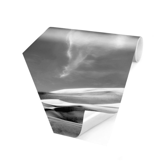 Carta da parati con paesaggi Dune del Colorado in bianco e nero