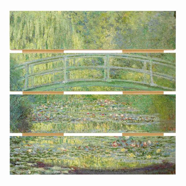 Quadri in legno con paesaggio Claude Monet - Ponte giapponese
