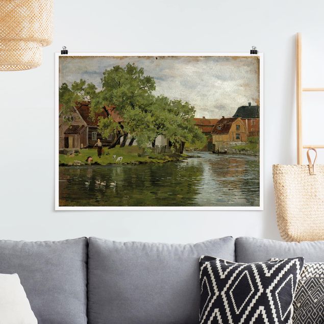 Quadro espressionismo Edvard Munch - Scena sul fiume Akerselven
