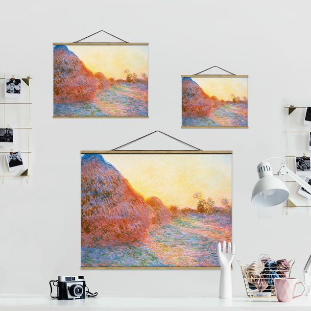 Riproduzione quadri famosi Claude Monet - Un pagliaio alla luce del sole
