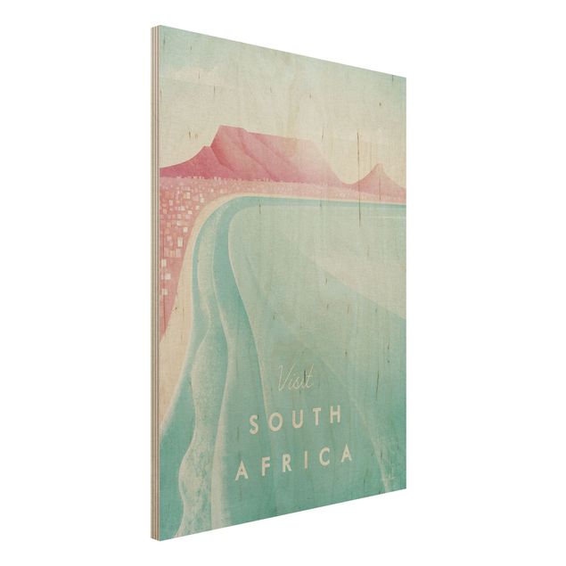 Quadri in legno con spiaggia Poster di viaggio - Sudafrica