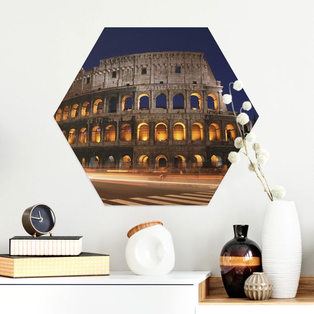 Quadro Italia Il Colosseo a Roma di notte