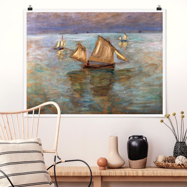 Riproduzioni quadri famosi Claude Monet - Barche da pesca vicino a Pourville