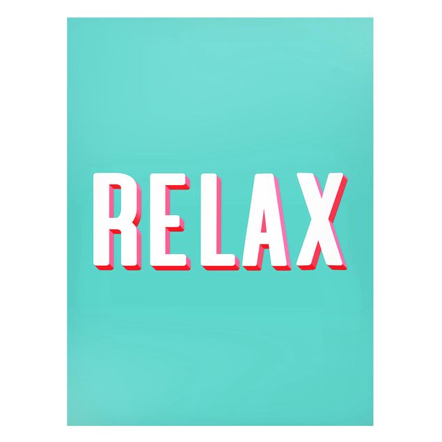 Quadri moderni   Relax - Tipografia su sfondo blu