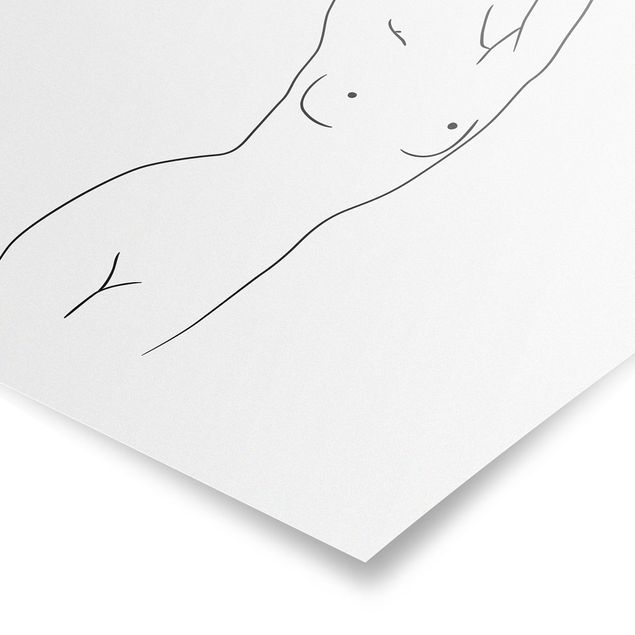 Riproduzioni quadri famosi Line Art - Nudo Bianco e Nero