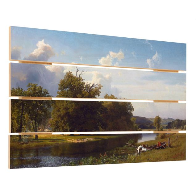 Quadri Albert Bierstadt - Paesaggio fluviale, Westfalia