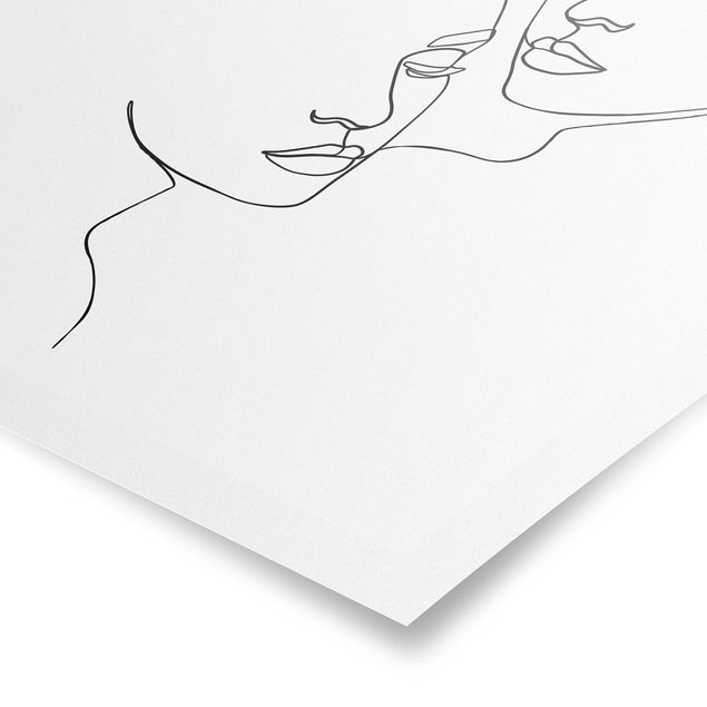 Riproduzioni quadri famosi Line Art - Volti di donne in bianco e nero