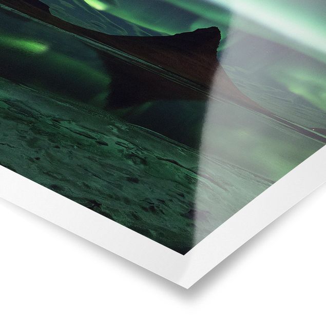 Poster paesaggi naturali L'aurora boreale in Islanda