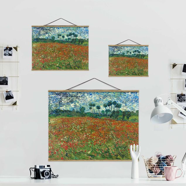 Quadri con paesaggio Vincent Van Gogh - Campo di papaveri