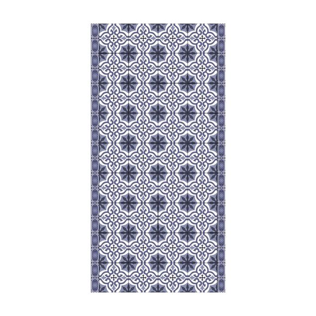 tappeto bagno viola Mix di piastrelle geometriche Croce Viola