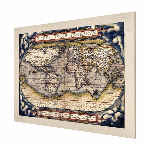 Quadri retro Mappa del mondo storico Typus Orbis Terrarum