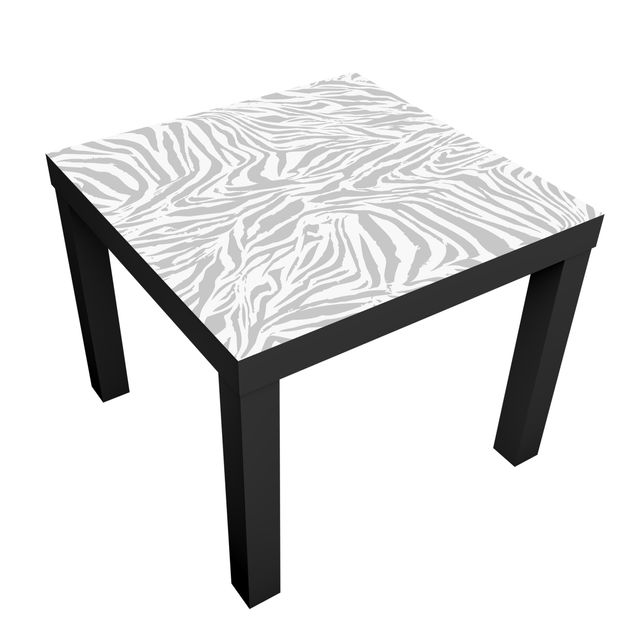 Pellicole adesive per mobili lack tavolino IKEA Disegno zebra grigio chiaro 39x46x13cm