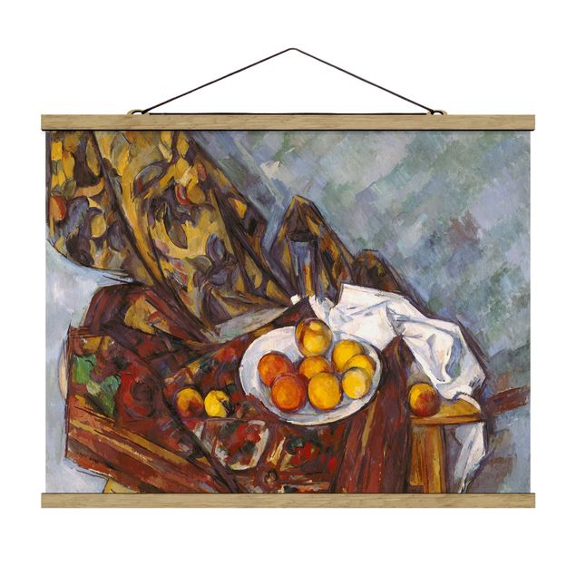 Correnti artistiche Paul Cézanne - Natura morta, tendaggio di fiori e frutta