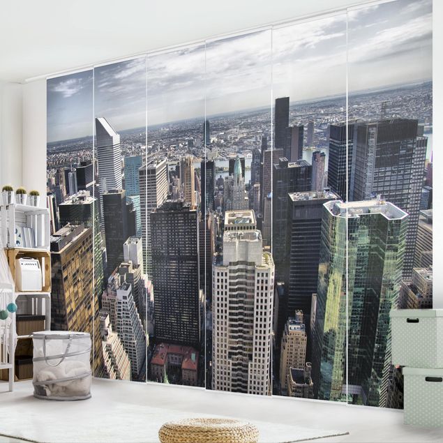 Tende a pannello scorrevoli con architettura e skylines Nel bel mezzo di New York