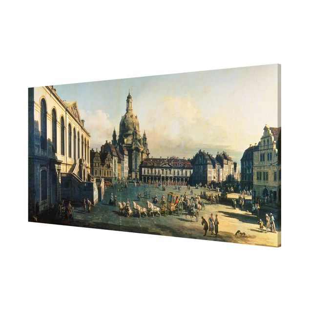 Quadri post impressionismo Bernardo Bellotto - La nuova piazza del mercato di Dresda dal Jüdenhof