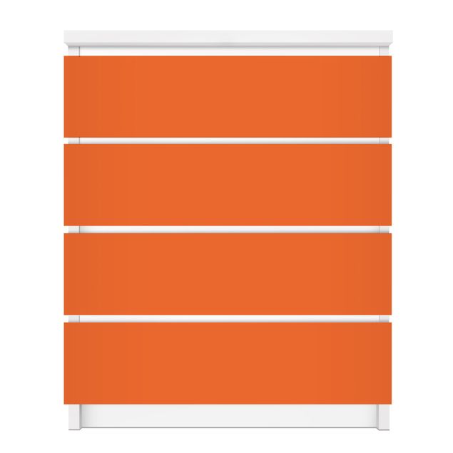 Carta adesiva per mobili IKEA - Malm Cassettiera 4xCassetti - Colour Orange