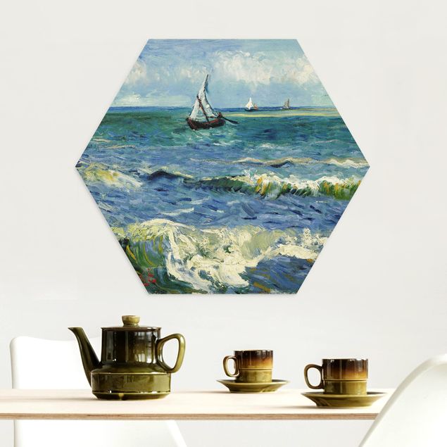 Quadri puntinismo Vincent Van Gogh - Paesaggio marino vicino a Les Saintes-Maries-De-La-Mer