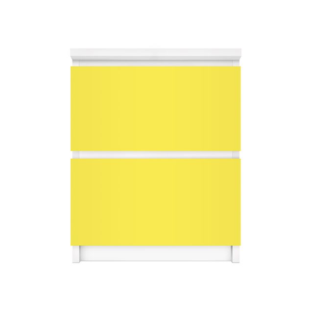 Pellicole adesive per mobili cassettiera Malm IKEA Colore Giallo limone