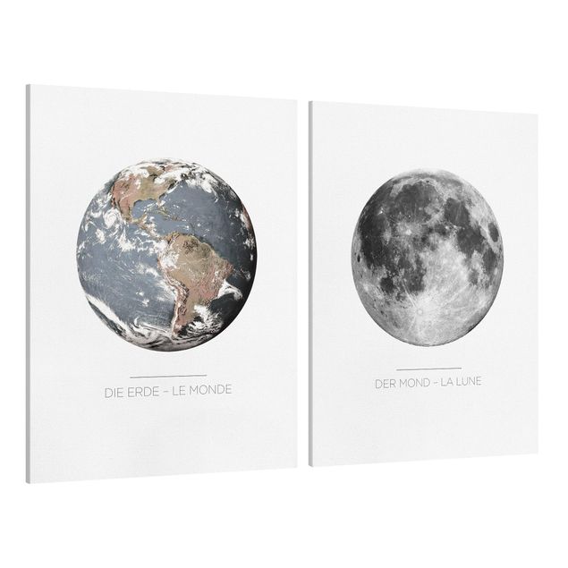 Tele mappamondo Moon And Earth