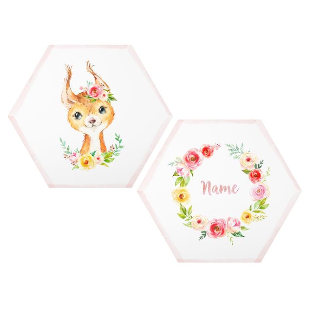 Esagono in forex - Acquerello Forest Animals FlowerswithFeelings Desiderate Nome