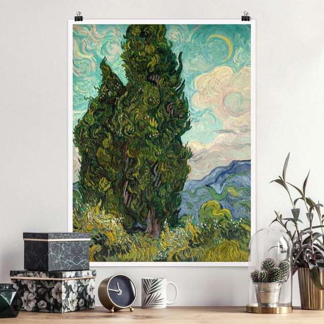 Quadri Impressionismo Vincent van Gogh - Cipressi