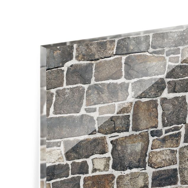 Paraschizzi in vetro - Crushed Stone Wallpaper Stone Wall