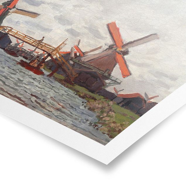 Riproduzione quadri famosi Claude Monet - Mulini a vento a Westzijderveld, vicino a Zaandam