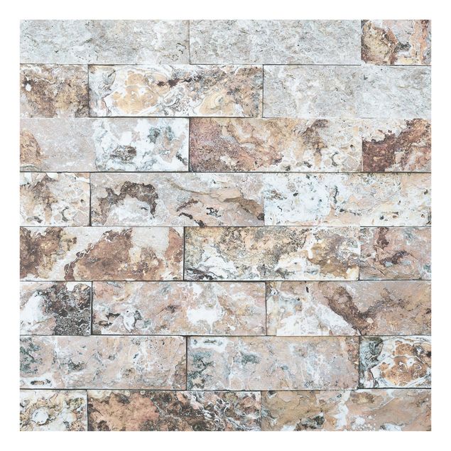 Paraschizzi cucina Muro di pietra naturale di marmo