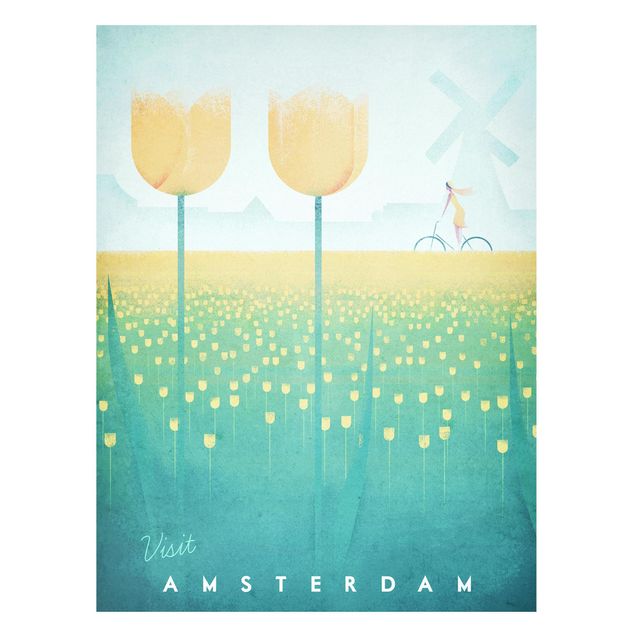Lavagne magnetiche con fiori Poster di viaggio - Amsterdam