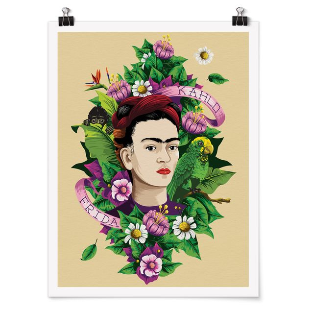 Quadri con fiori Frida Kahlo - Frida