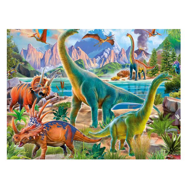 Quadi gatti Brachiosauro e Triceratopo