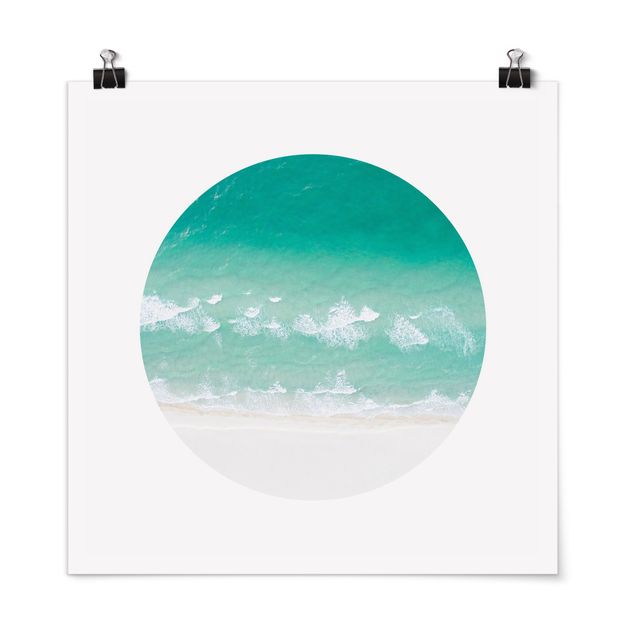 Poster spiaggia mare L'oceano in cerchio