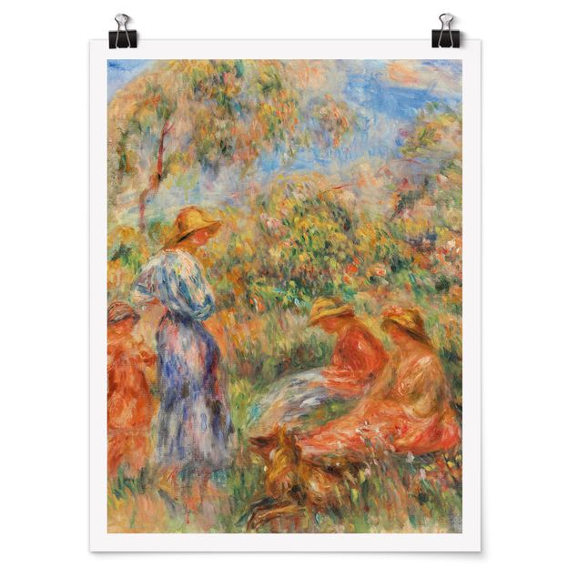 Quadri moderni   Auguste Renoir - Tre donne e un bambino in un paesaggio