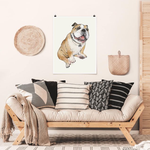 Riproduzioni quadri famosi Illustrazione - Cane Bulldog Pittura